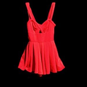 Material Girl Red Romper 🎉Host Pick🎉
